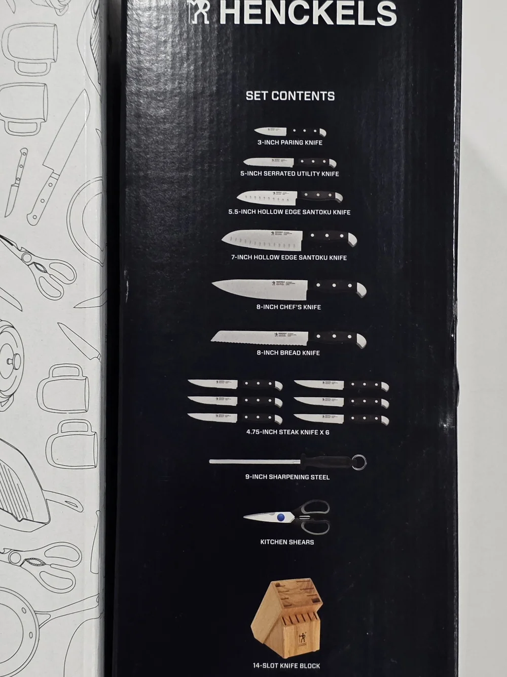 ZWILLING J.A. Henckels Black and Silver 15-Piece Knife Block Set